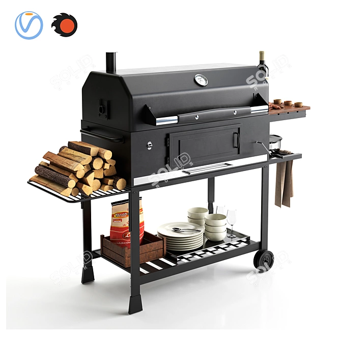Delicious BBQ Feast Pack 3D model image 7