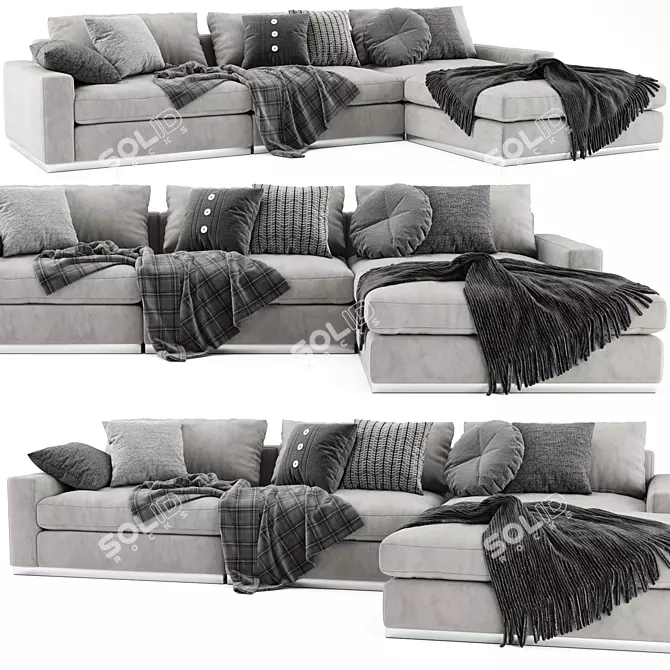 Flexform Beauty Chaise Longue | Elegant, Versatile Sofa 3D model image 1