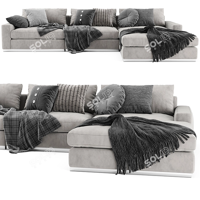 Flexform Beauty Chaise Longue | Elegant, Versatile Sofa 3D model image 2