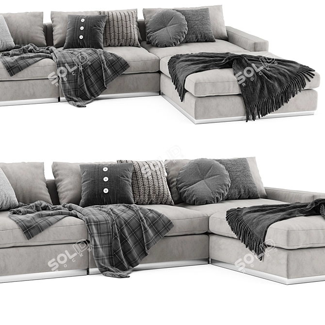 Flexform Beauty Chaise Longue | Elegant, Versatile Sofa 3D model image 3