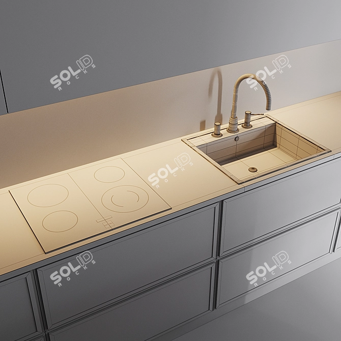 Italian Kitchen Set: PHILOSOPHY by PHILIPP SELVE 3D model image 5