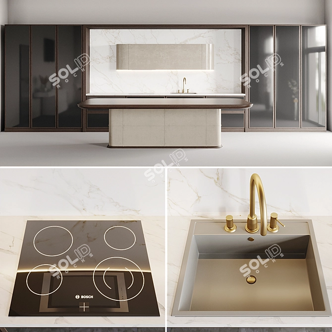 Italian Kitchen Set: PHILOSOPHY by PHILIPP SELVE 3D model image 6