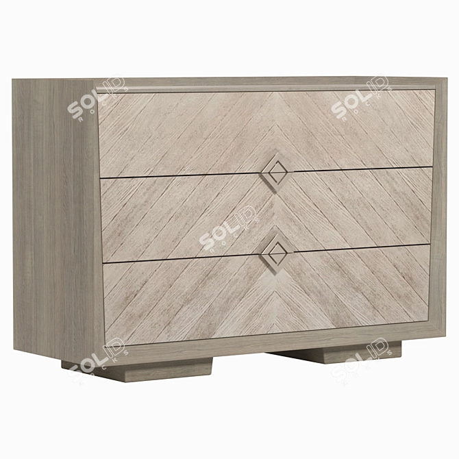 Arbre 3-Drawer Chest - 1200x820x450cm 3D model image 3