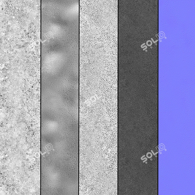 Seamless Decorative Plaster Texture 3D model image 5