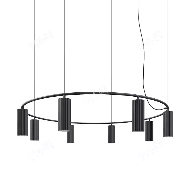 Sophisticated Elegance: Donna P XL Chandelier 3D model image 1