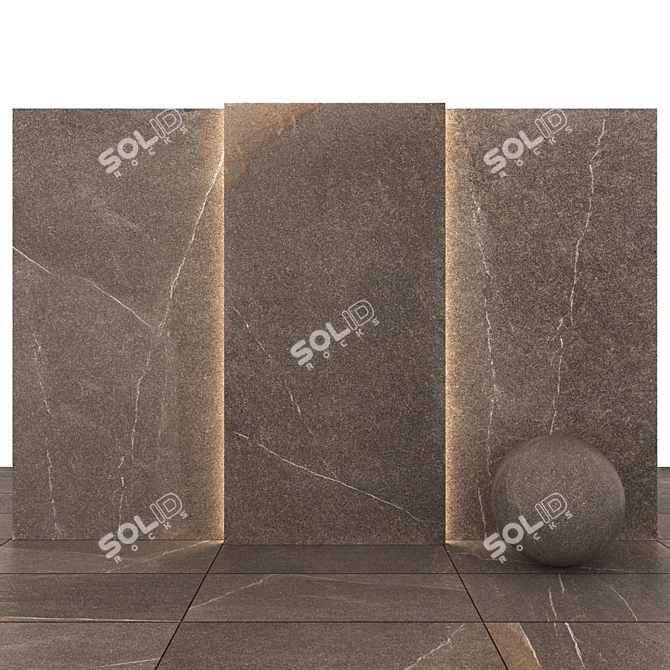 Limestone Gray 7 Texture Slabs 3D model image 2