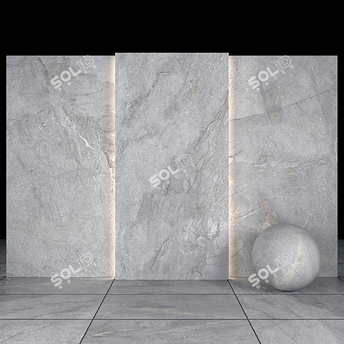 Manhattan Gray Stone 02: Versatile 7 Texture Tiles 3D model image 2