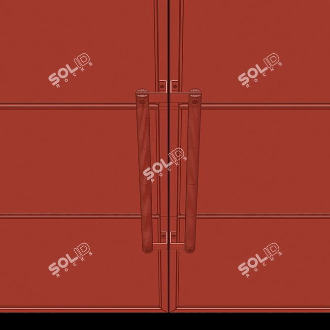 Industrial Loft Glass Partition 3D model image 5