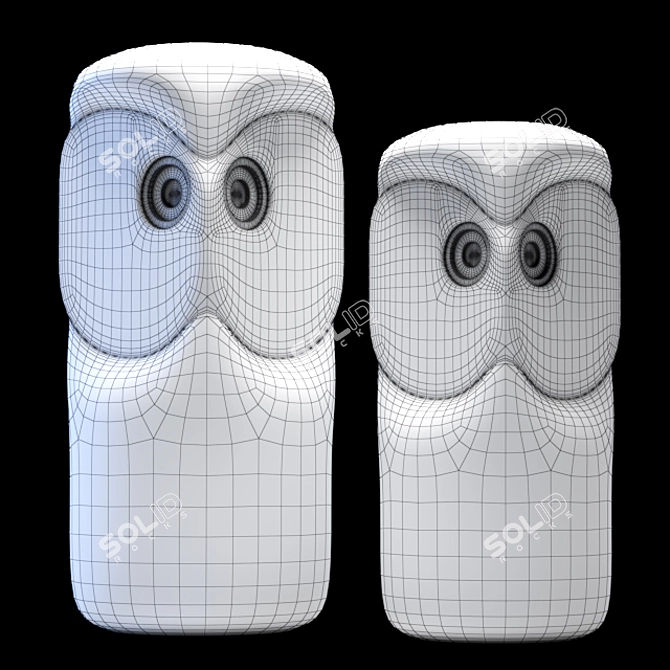 Quirky Owl Impression Model 3D model image 3