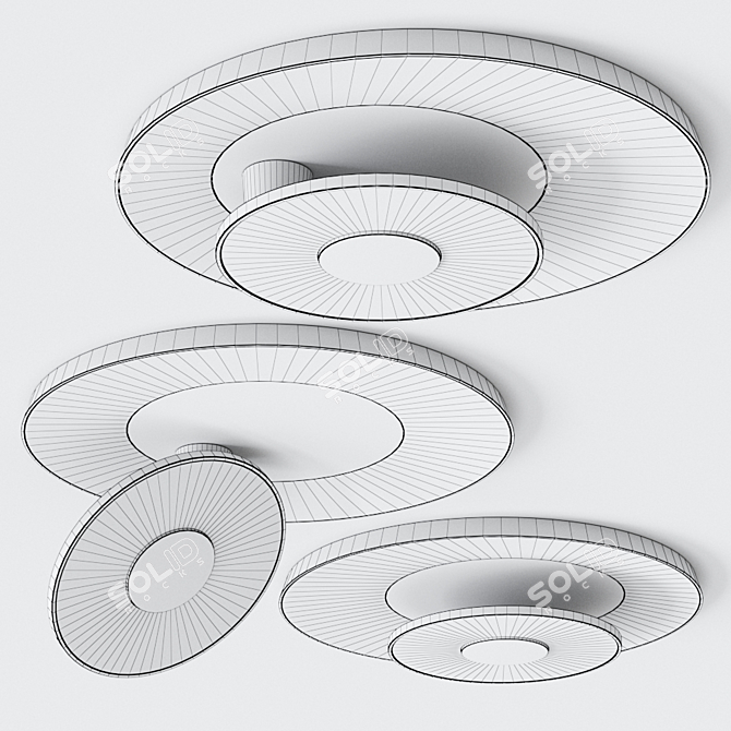 Scotty: Adjustable LED Ceiling Lamp 3D model image 2