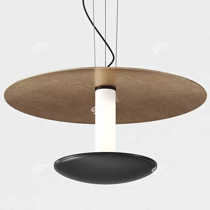 012 Pendant Lamp: LED, Aluminium, Methacrylate 3D model image 1