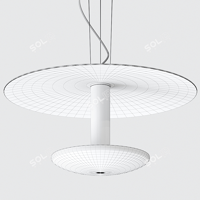 012 Pendant Lamp: LED, Aluminium, Methacrylate 3D model image 2