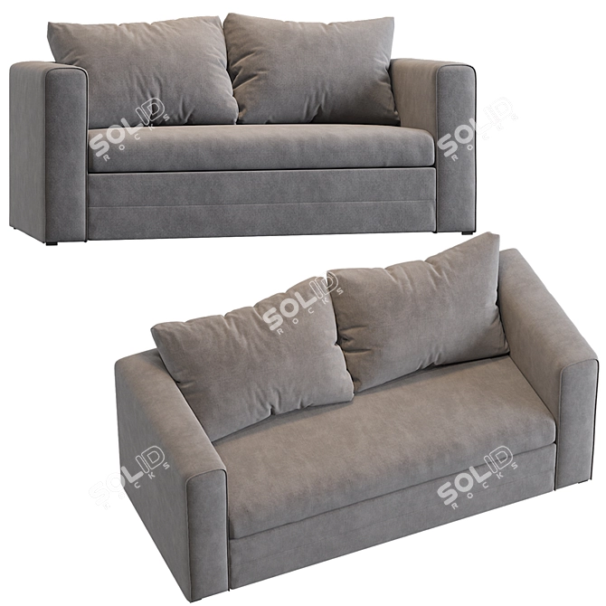 Jysk Skillebekk Sofa - Compact and Stylish Sleep Solution 3D model image 3