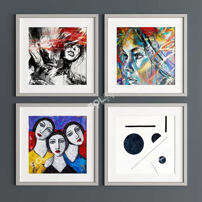 Modern Art Frame Collection 3D model image 2