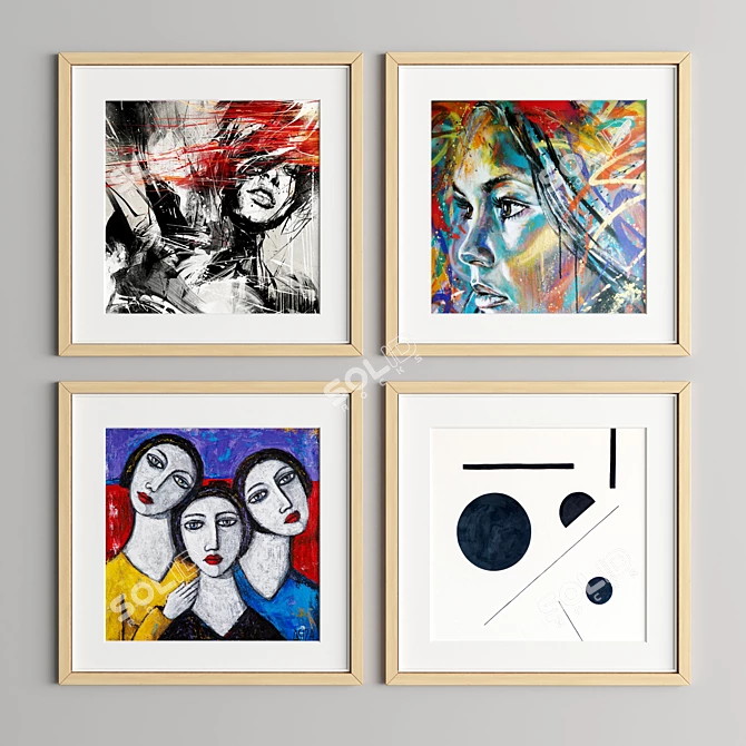 Modern Art Frame Collection 3D model image 3