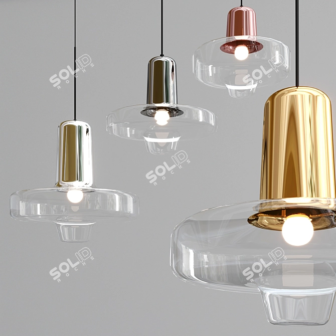 Dynamic Spin Pendant Light 3D model image 1