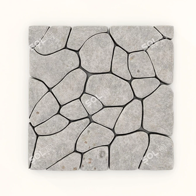 Rock Fragment Panel Windows 3D model image 3