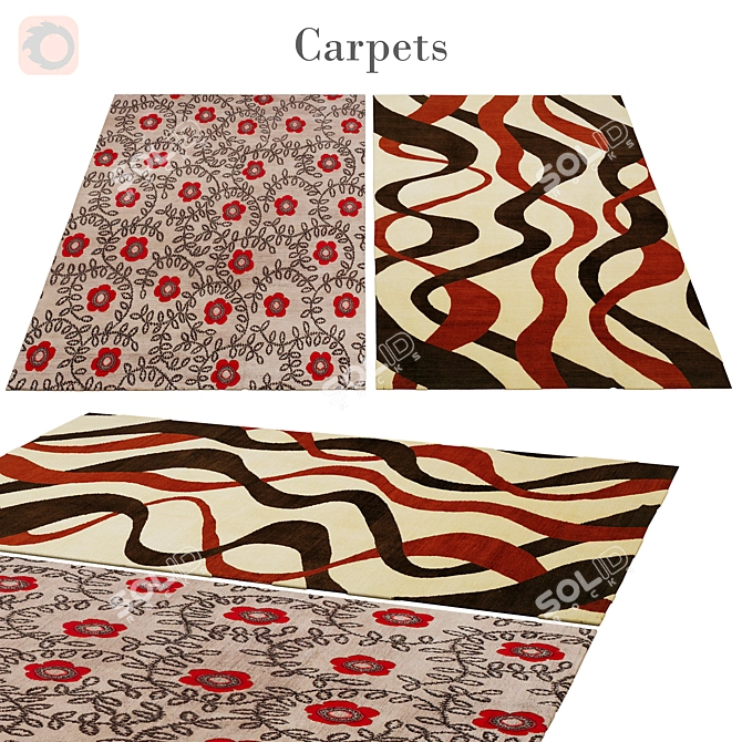 Premium Rug 207: Soft and Durable 3D model image 1