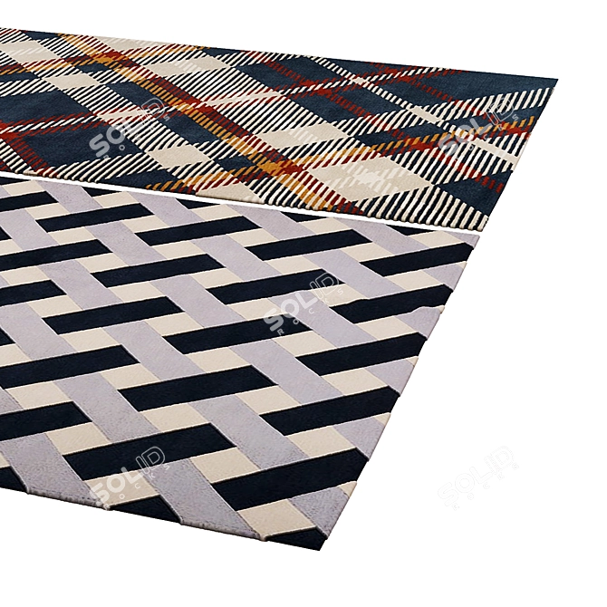 Stylish and Durable Rug 210 3D model image 2