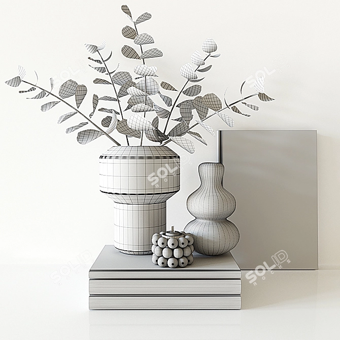 Elegant Home Decor Set 3D model image 5