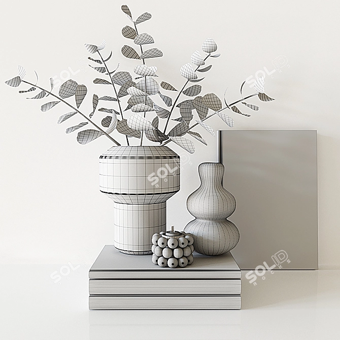 Elegant Home Decor Set 3D model image 7