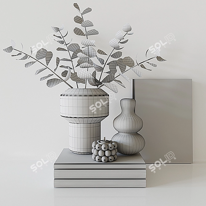 Elegant Home Decor Set 3D model image 8