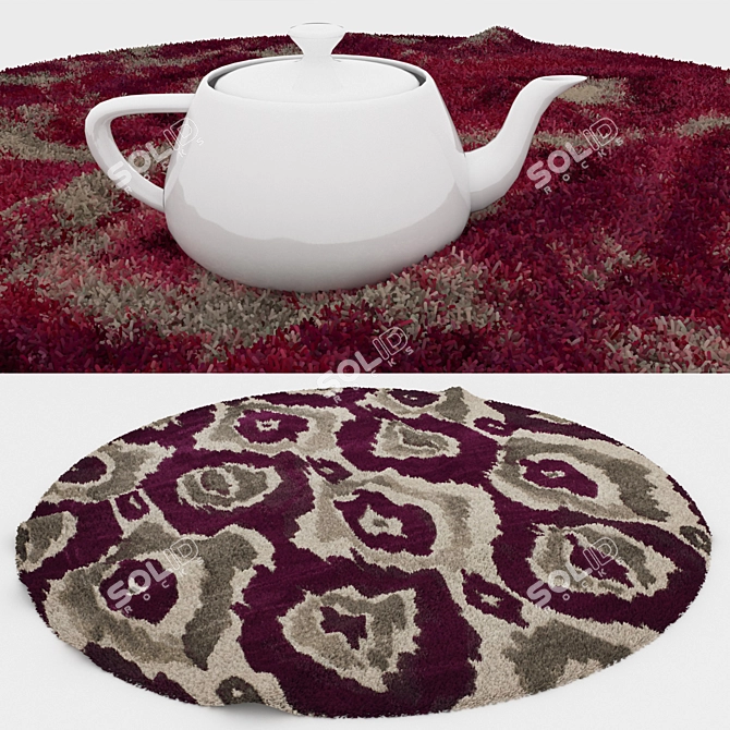 Round Carpets Set - Variety of Textures for 3D Renders 3D model image 3