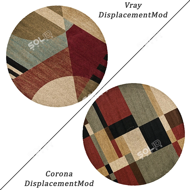 Round Carpets Set: Versatile and Realistic 3D model image 2
