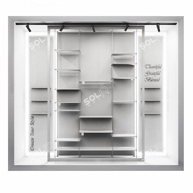 Modern Retail Store Front Display 3D model image 2
