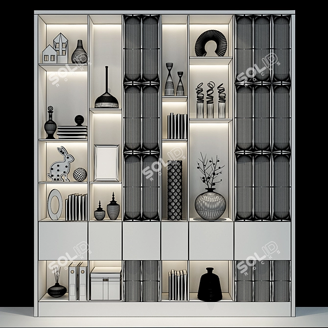 Stylish Storage Solution 3D model image 2