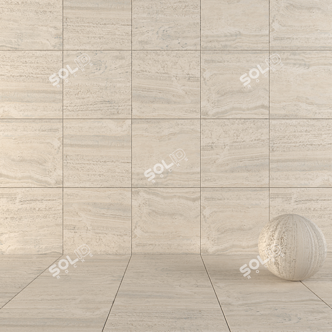 Flaviker Bone Vein 80x80 - Multi-Texture Wall Tiles 3D model image 1