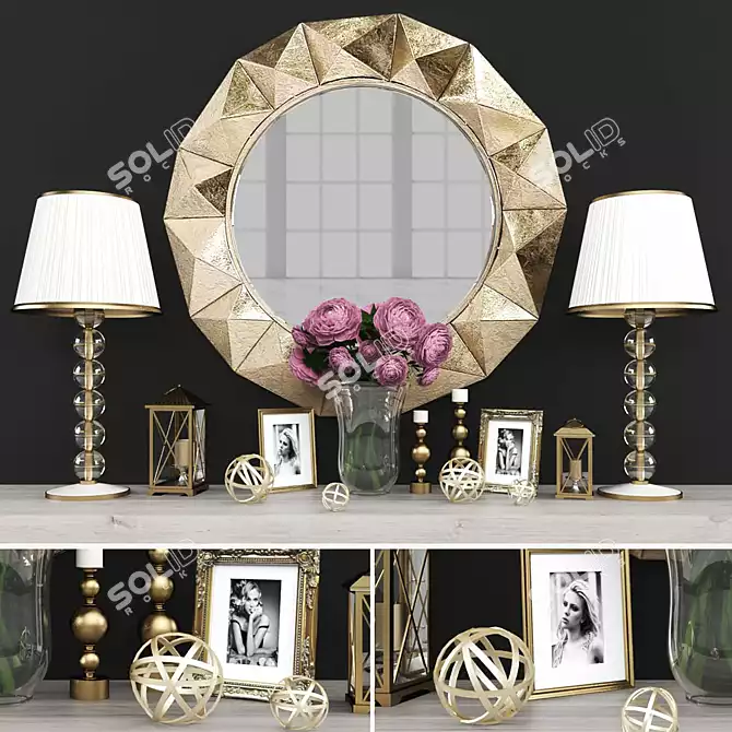 Elegant Decor Set 3D model image 1