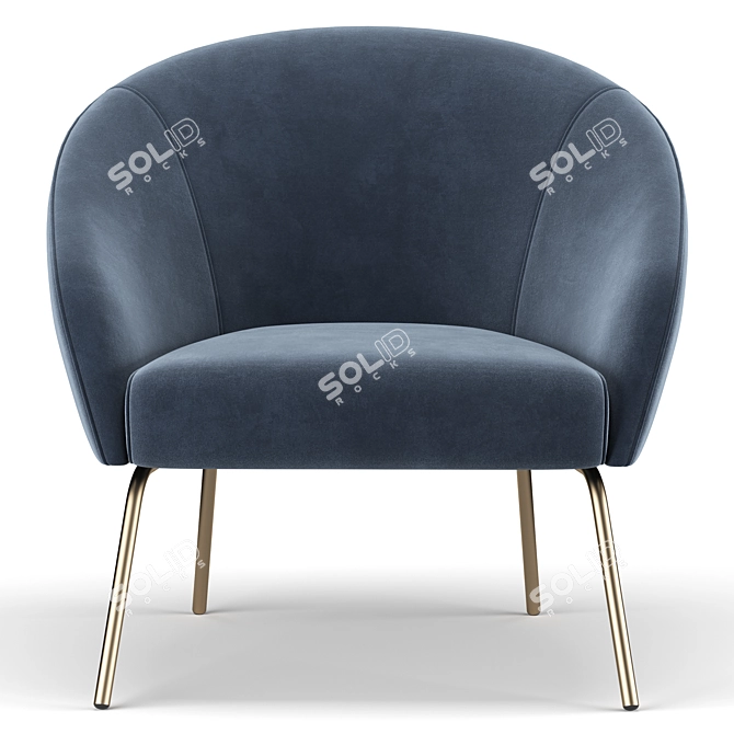 Hillside Accent Chair: Comfortably Chic 3D model image 3