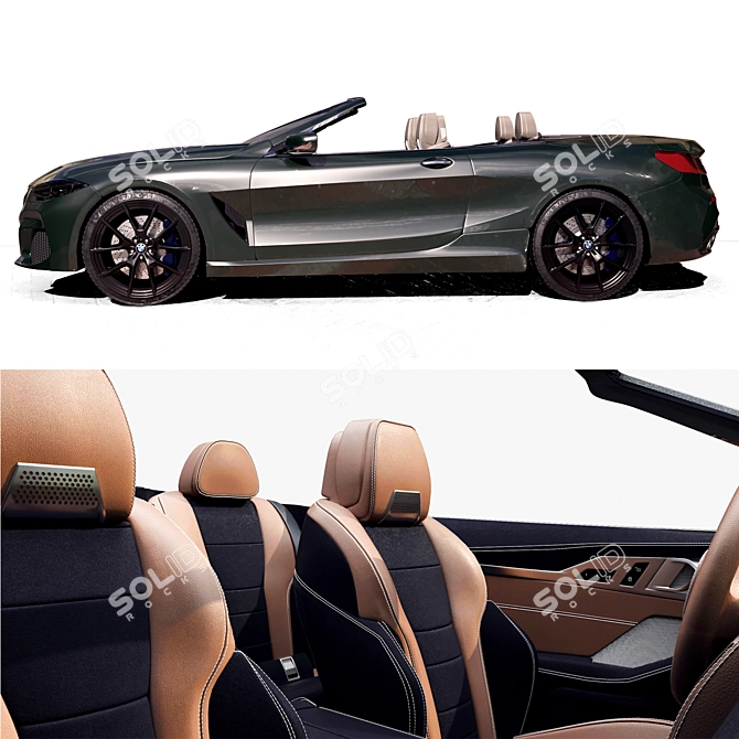 BMW M850i Convertible: Premium, Detailed Model 3D model image 2