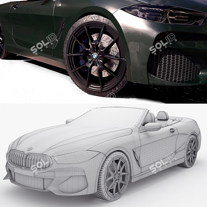 BMW M850i Convertible: Premium, Detailed Model 3D model image 5