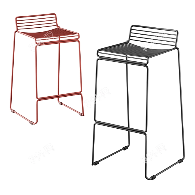 HAY HEE Bar Stool - Sleek and Stylish Seating Solution 3D model image 2