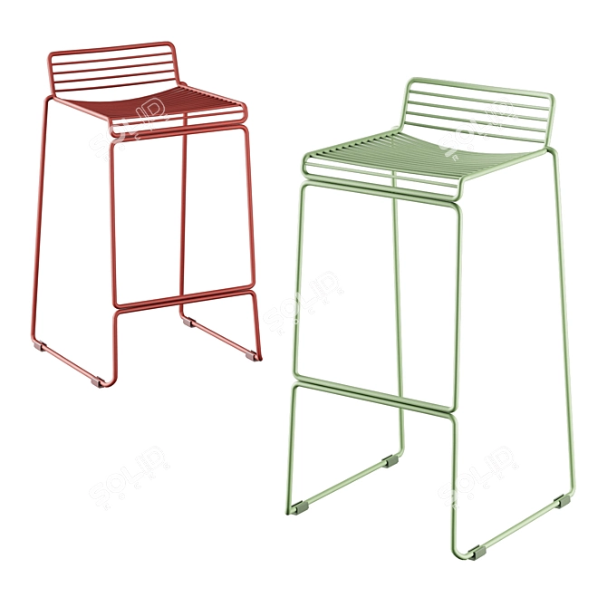 HAY HEE Bar Stool - Sleek and Stylish Seating Solution 3D model image 6