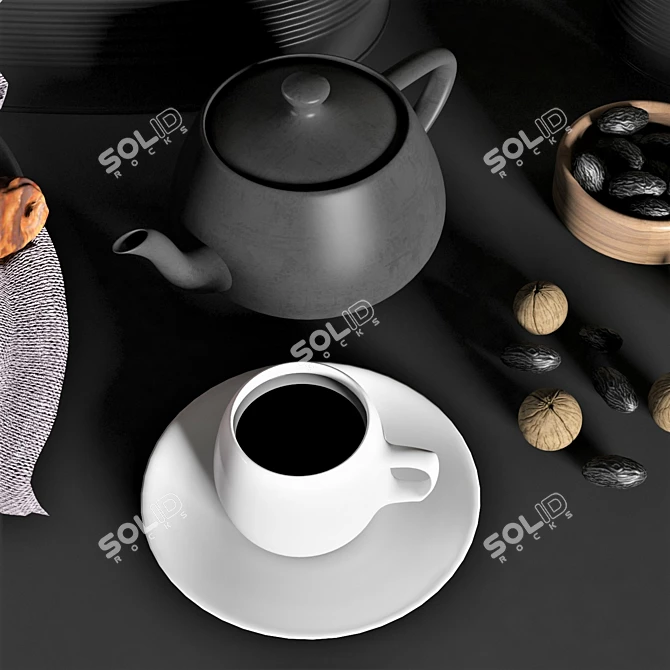 Elegant Kitchen Decor Set 3D model image 4