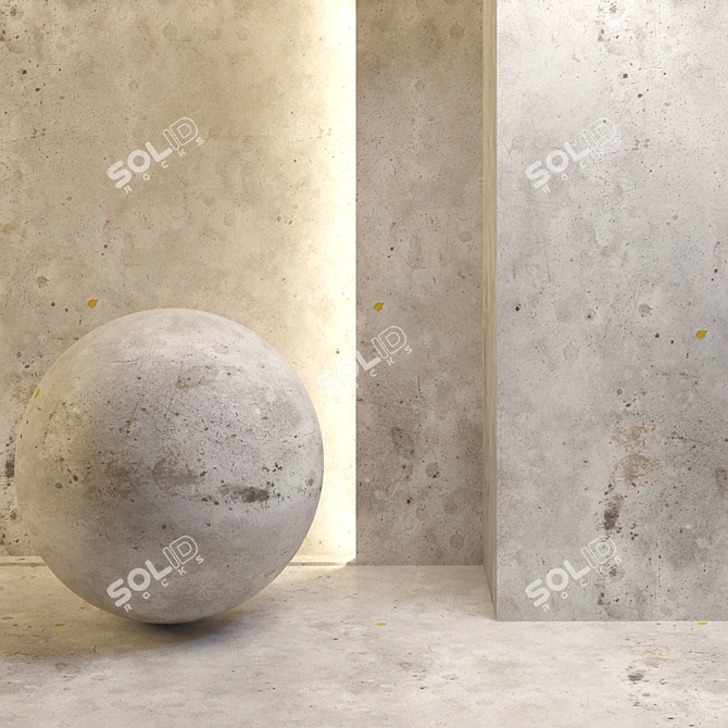 Aged Concrete Texture 3D model image 1