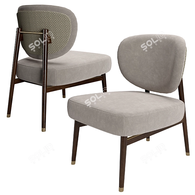 Luxury Velvet Hydra Chair 3D model image 1