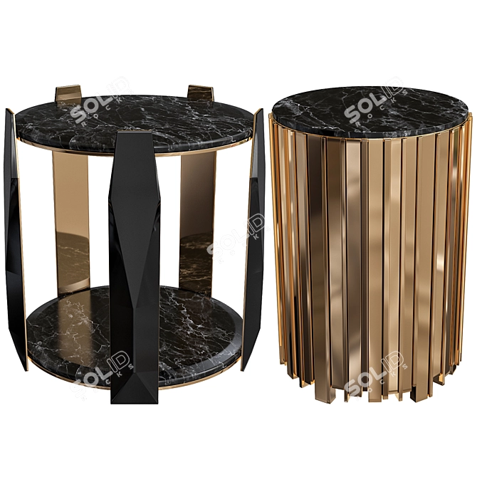 Luxury Empire Side Tables: Imperium Collection 3D model image 1