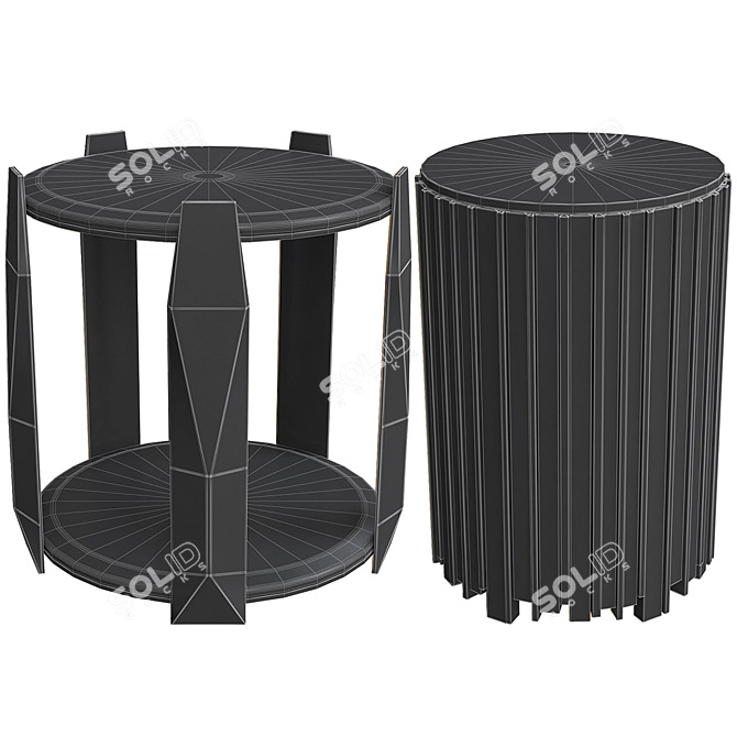 Luxury Empire Side Tables: Imperium Collection 3D model image 4