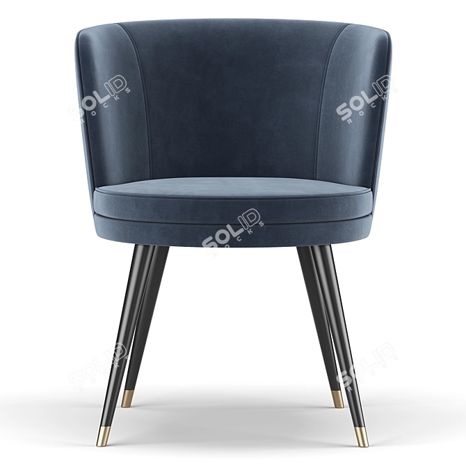 Elegant Greige Dining Chair 3D model image 3