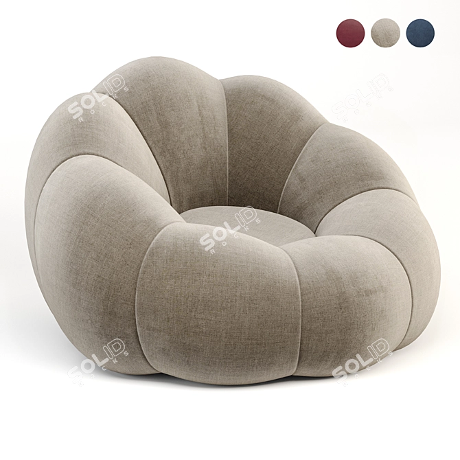 Cozy Pumpkin Bean Bag Chair 3D model image 1