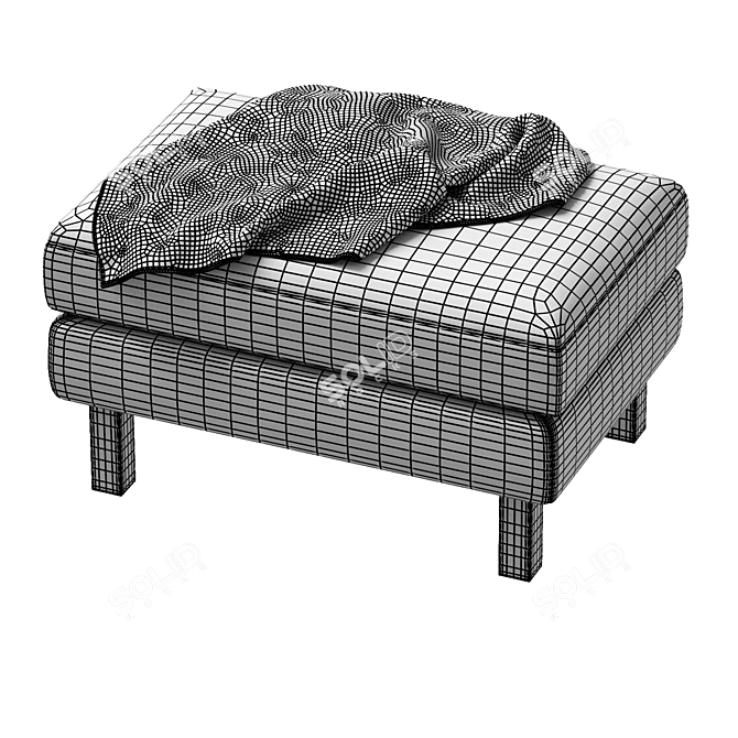 Stylish Karlstad Pouf: Modern Comfort by Ikea 3D model image 5