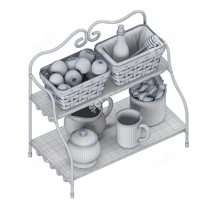 Premium Kitchen Essentials Set 3D model image 5