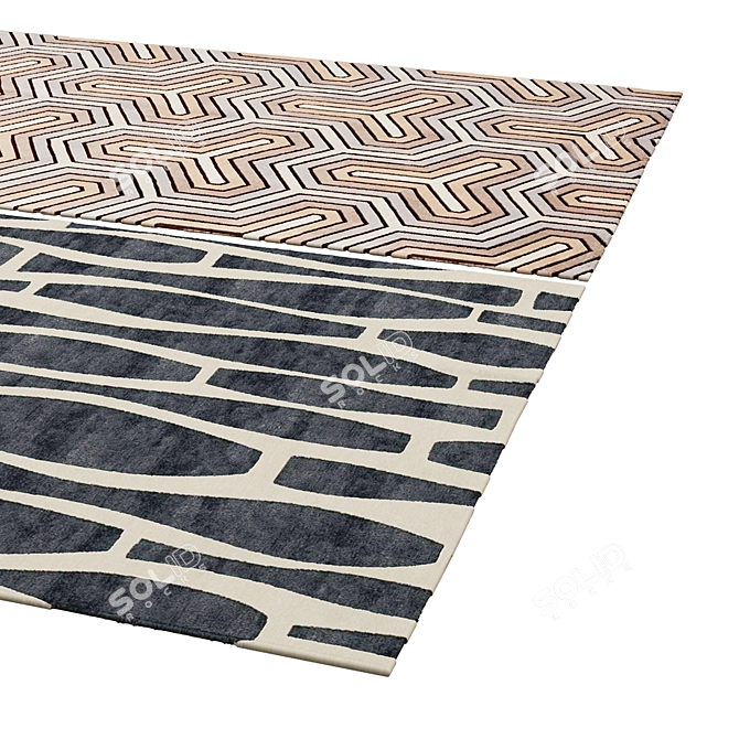 Title: Vibrant Polys Vets Rug 212 3D model image 2