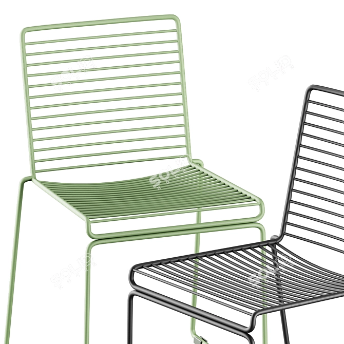 HAY HEE Modern Dining Chair 3D model image 3