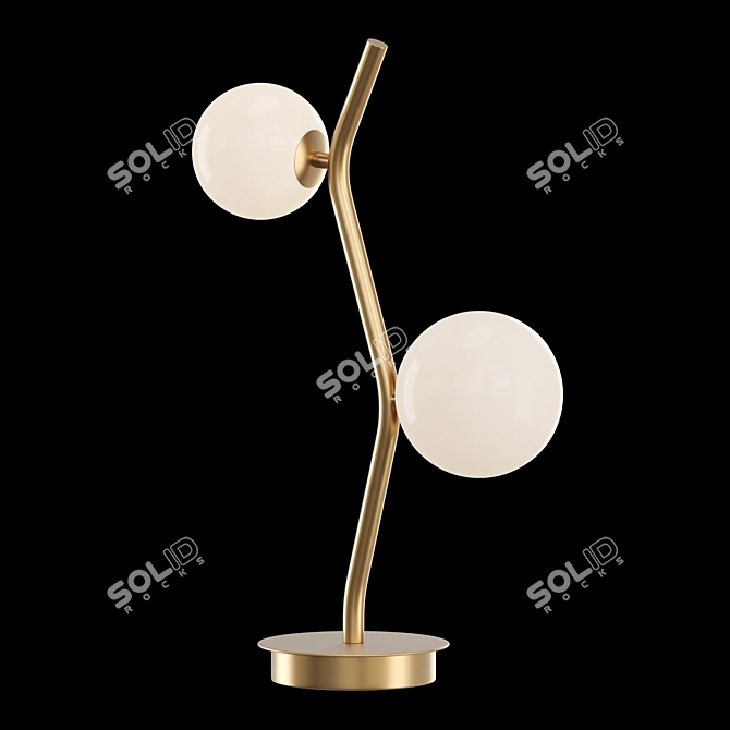 Title: Minimalist Glass Sphere Desk Lamp 3D model image 2