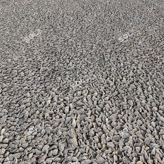 Premium Gravel Set: High-Quality Textures & Multiple Options 3D model image 5